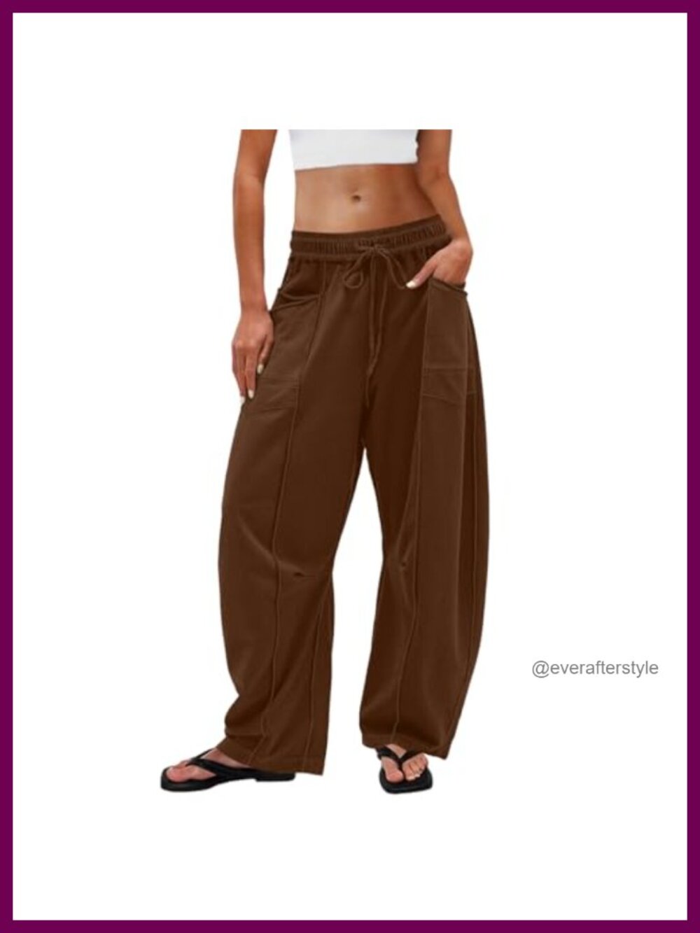 Womens Barrel Sweatpants Wide Leg Palazzo Lounge Pants with Pockets